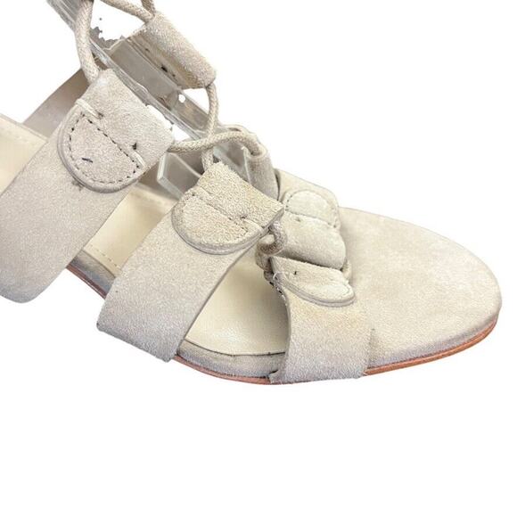 Marc Fisher Paradox Leather Suede Gladiator High Heels Sandals Shoes Gray 7.5 W - Picture 2 of 16